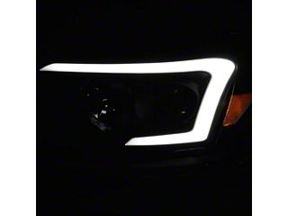 Ultravision9 Black LED DRL Projector Headlights For Dodge Ram 1500 2500 3500 2013-2018 – Halogen Bulbs Included