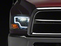 Raxiom Axial Series LED Headlights; Black Housing; Clear Lens (10-18 RAM 2500 w/ Factory Halogen Non-Projector Headlights)