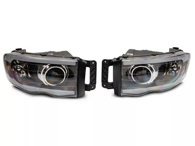 Raxiom Axial Series LED Projector Headlights; Black Housing; Clear Lens (03-05 RAM 2500)