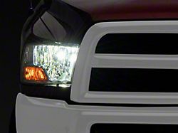 Raxiom Axial Series OEM Style Replacement Headlights with Single Bulb; Chrome Housing; Clear Lens (10-18 RAM 2500 w/ Factory Halogen Non-Projector Headlights)