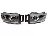 Raxiom Axial Series LED Projector Headlights; Black Housing; Clear Lens (03-05 RAM 3500)