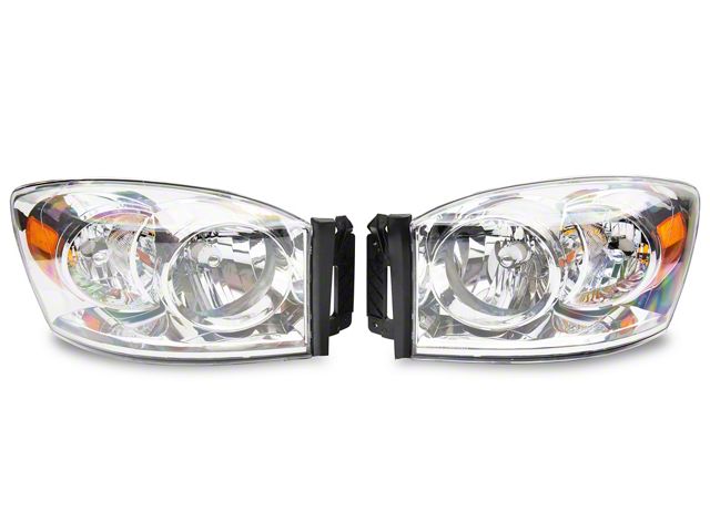 Raxiom Axial Series OEM Style Replacement Headlights; Chrome Housing; Clear Lens (06-09 RAM 3500)