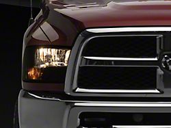 Raxiom Axial Series OEM Style Replacement Headlights with Dual Bulb; Chrome Housing; Smoked Lens (10-18 RAM 3500 w/ Factory Halogen Non-Projector Headlights)