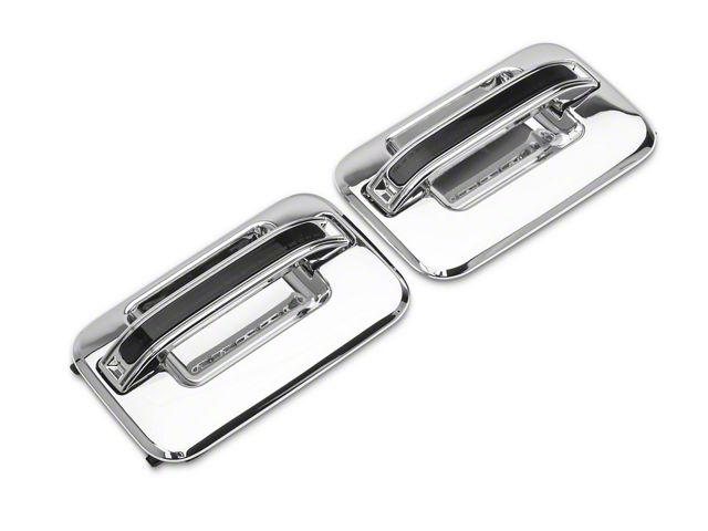 Rear Chome LED Door Handles; Amber LED; Smoked Lens (04-08 F-150 SuperCrew)