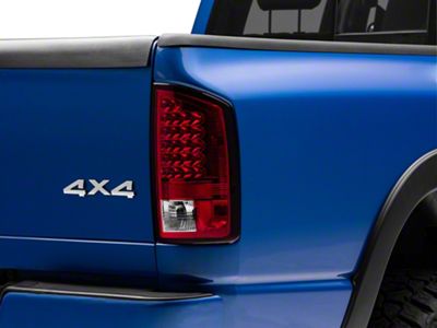 LED Tail Lights; Chrome Housing; Red/Clear Lens (07-08 RAM 1500)