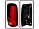 LED Tail Lights; Black Housing; Red Clear Lens (03-06 Silverado 1500 Fleetside)