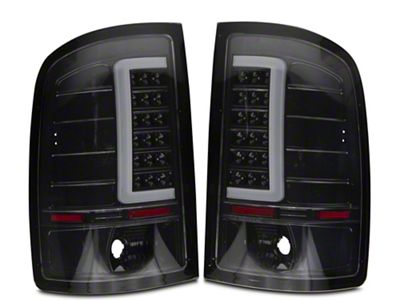 Raxiom Axial Series C-Tube LED Tail Lights; Black Housing; Clear Lens (07-13 Sierra 1500)