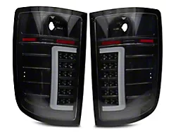 Raxiom Axial Series C-Tube LED Tail Lights; Black Housing; Clear Lens (07-13 Sierra 1500)