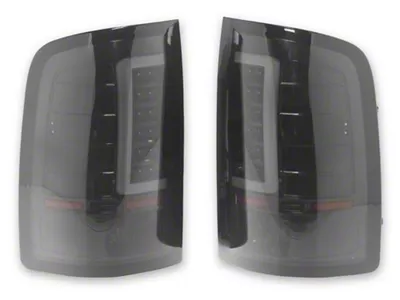 Raxiom Axial Series C-Tube LED Tail Lights; Black Housing; Smoked Lens (07-13 Sierra 1500)