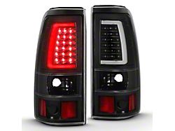 Raxiom Axial Series LED Tail Lights; Black Housing; Clear Lens (03-06 Sierra 1500 Fleetside)