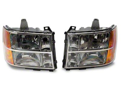 Raxiom Axial Series OEM Style Replacement Headlights; Chrome Housing; Clear Lens (07-13 Sierra 1500)