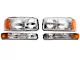 Raxiom Axial Series OEM Style Replacement Headlights; Chrome Housing; Clear Lens (99-06 Sierra 1500)