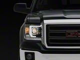 Raxiom Axial Series Projector Headlights; Chrome Housing; Clear Lens (14-15 Sierra 1500 w/ Factory Halogen Headlights)