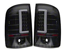 Raxiom Axial Series C-Tube LED Tail Lights; Black Housing; Clear Lens (07-14 Sierra 2500 HD)