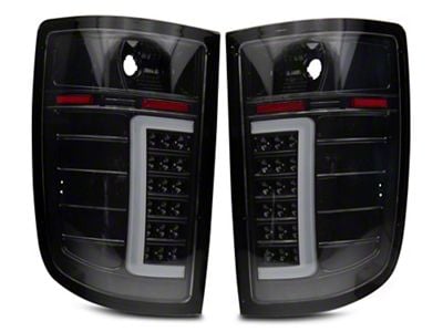 Raxiom Axial Series C-Tube LED Tail Lights; Black Housing; Clear Lens (07-14 Sierra 2500 HD)