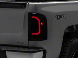 Raxiom Axial Series LED Tail Lights; Black Housing; Smoked Lens (07-13 Silverado 1500)