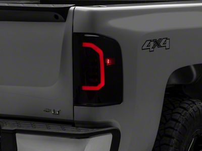 Raxiom Axial Series LED Tail Lights; Black Housing; Smoked Lens (07-13 Silverado 1500)