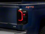 Raxiom Axial Series LED Tail Lights; Black Housing; Smoked Lens (16-18 Silverado 1500 w/ Factory Halogen Tail Lights)