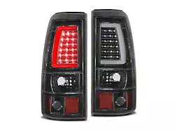 Raxiom Axial Series LED Tail Lights; Black Housing; Clear Lens (99-02 Silverado 1500 Fleetside)