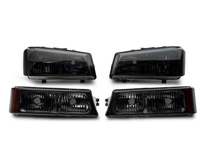 Raxiom Axial Series OEM Style Replacement Headlights; Chrome Housing; Smoked Lens (03-06 Silverado 1500)