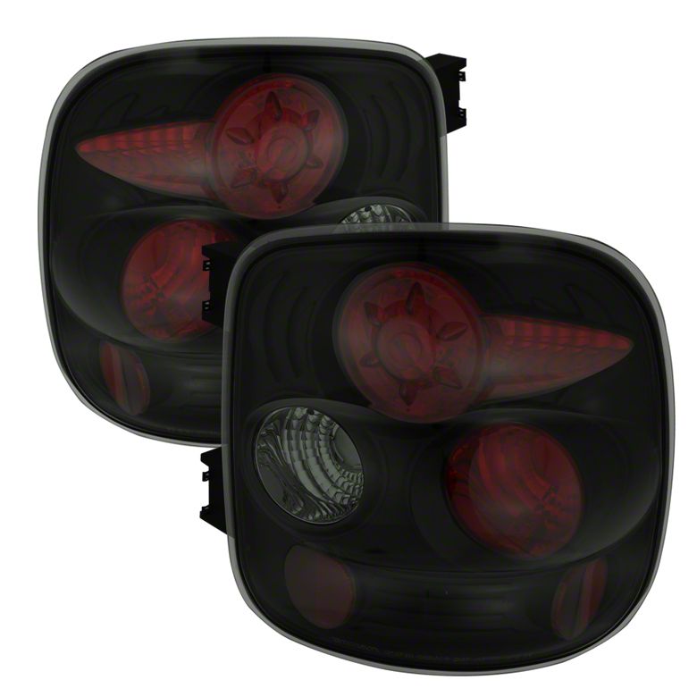 Silverado 1500 Euro Style Tail Lights; Black Smoked (99-04 Silverado ...