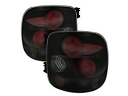 Euro Style Tail Lights; Black Housing; Smoked Lens (99-04 Silverado 1500 Stepside)