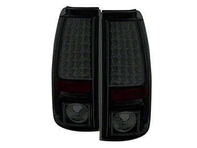 LED Tail Lights; Black Housing; Smoked Lens (03-06 Silverado 1500 Fleetside)
