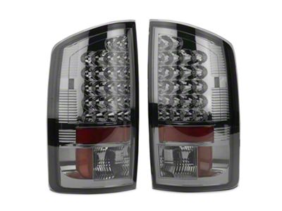 LED Tail Lights; Chrome Housing; Smoked Lens (02-06 RAM 1500)