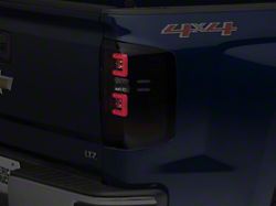 Raxiom Axial Series LED Tail Lights; Black Housing; Smoked Lens (14-18 Silverado 1500 w/o Factory LED Tail Lights)