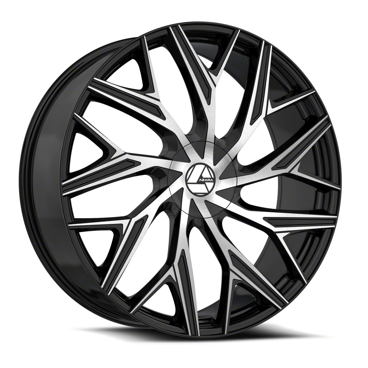 Azara Colorado AZA-527 Gloss Black and Machined 6-Lug Wheel; 22x9