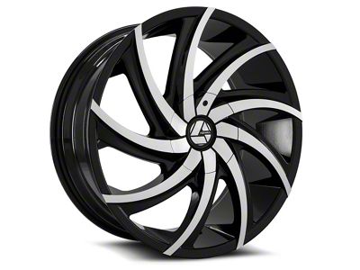 Azara AZA-503 Gloss Black and Machined 6-Lug Wheel; 26x9.5; 25mm Offset (21-25 F-150)