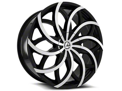 Azara AZA-504 Gloss Black and Machined 6-Lug Wheel; 26x9.5; 25mm Offset (09-14 F-150)