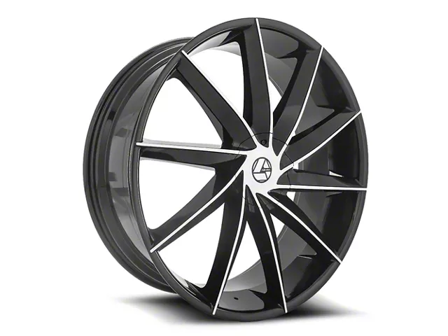 Azara Rims Car Azara F-150 AZA-506 Gloss Black and Machined 6-Lug Wheel; 24x9; 30mm ...