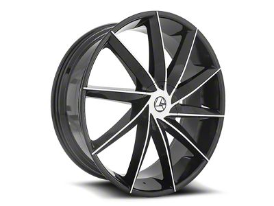Azara AZA-506 Gloss Black and Machined 6-Lug Wheel; 26x9.5; 25mm Offset (09-14 F-150)