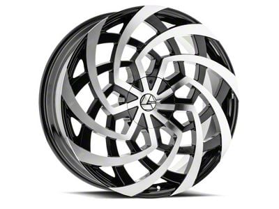 Azara AZA-521 Gloss Black and Machined 6-Lug Wheel; 26x9.5; 25mm Offset (09-14 F-150)