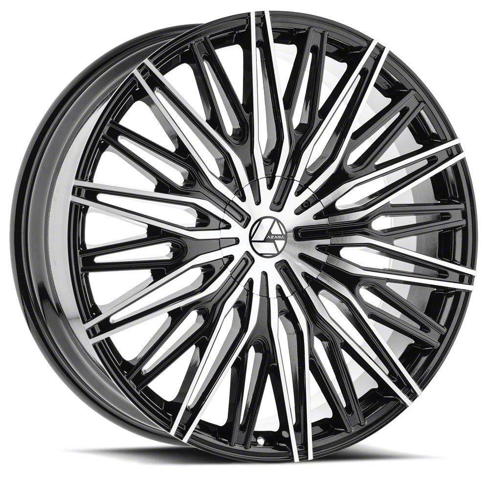 Azara Maverick AZA-522 Gloss Black and Machined 5-Lug Wheel; 20x8