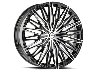 Azara AZA-522 Gloss Black and Machined 6-Lug Wheel; 24x9; 25mm Offset (19-26 RAM 1500)
