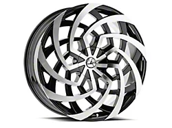 Azara AZA-521 Gloss Black and Machined 6-Lug Wheel; 26x9.5; 25mm Offset (99-06 Sierra 1500)
