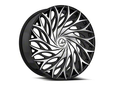Azara AZA-525 Gloss Black and Machined 6-Lug Wheel; 30x9.5; 22mm Offset (07-13 Sierra 1500)