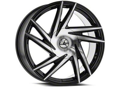 Azara AZA-529 Gloss Black and Machined 6-Lug Wheel; 26x9.5; 25mm Offset (99-06 Sierra 1500)