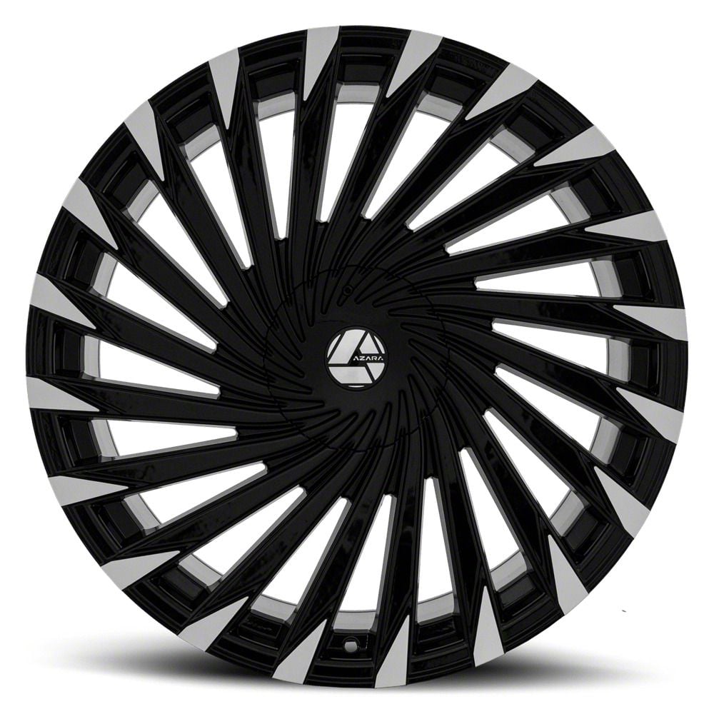 Azara Tahoe AZA-501 Gloss Black and Machined 6-Lug Wheel; 26x9.5