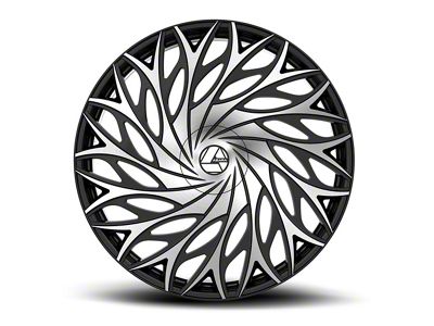 Azara AZA-525 Gloss Black and Machined 6-Lug Wheel; 28x9.5; 22mm Offset (15-20 Tahoe)