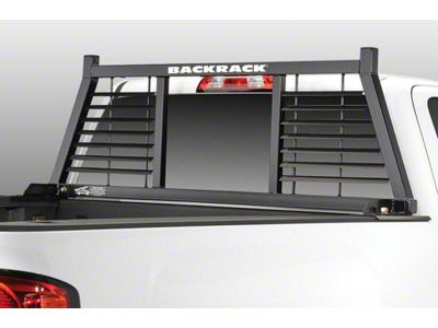 BackRack Half Louvered Headache Rack Frame with 21-Inch Wide Toolbox No Drill Installation Kit and Rear Bed Bar (04-14 F-150 Styleside)