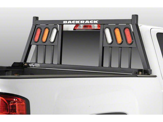 BackRack Three Light Headache Rack Frame with 21-Inch Wide Toolbox No Drill Installation Kit and Side Bed Rails for 21-Inch Wide Tool Box (17-24 F-250 Super Duty)