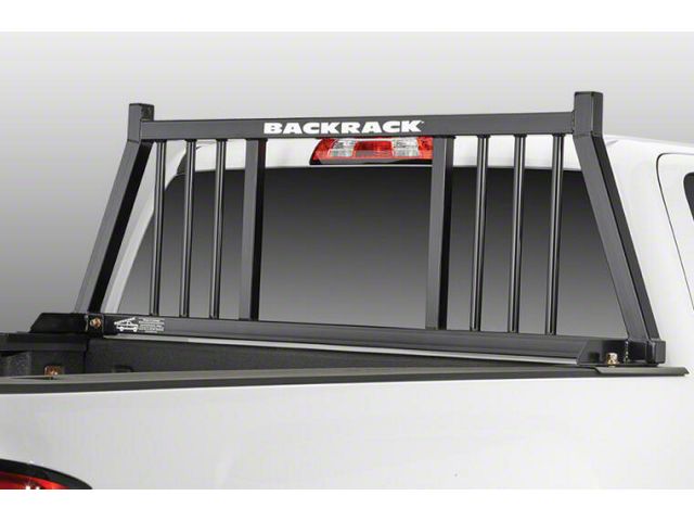 BackRack Three Round Headache Rack Frame with 31-Inch Wide Toolbox No Drill Installation Kit and Side Bed Rails for 21-Inch Wide Tool Box (17-24 F-250 Super Duty)