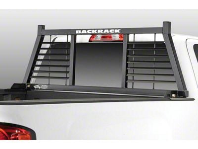 BackRack Half Louvered Headache Rack Frame with 31-Inch Wide Toolbox No Drill Installation Kit and Rear Bed Bar (07-13 Sierra 1500)