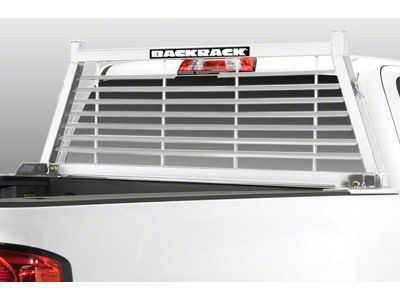 BackRack Louvered Headache Rack Frame; White (07-24 Silverado 2500 HD)