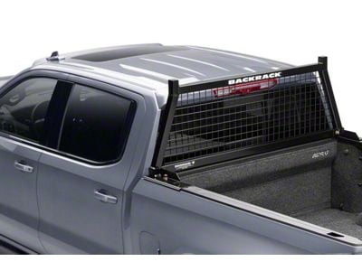 BackRack Safety Headache Rack Frame with 31-Inch Wide Toolbox No Drill Installation Kit and Rear Bed Bar (15-19 Silverado 2500 HD)