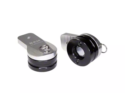 Bad Ass Mounts 360-Degree Swivel Light Mounts; Silver/Black (Universal; Some Adaptation May Be Required)
