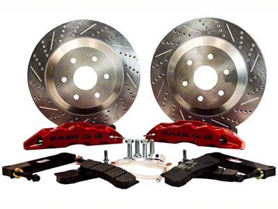 Baer Extreme Front Big Brake Kit with 15-Inch Rotors; Red Calipers (99-25 Sierra 1500)